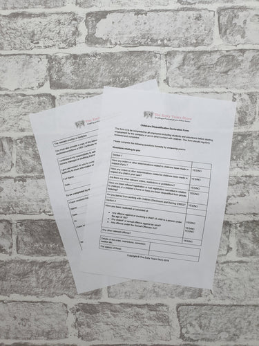 Childcare Disqualification Form