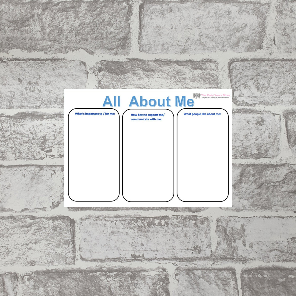 All About Me SEND sheet – The-Early-Years-Store