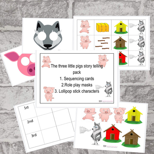 The 3 little pigs storytelling pack