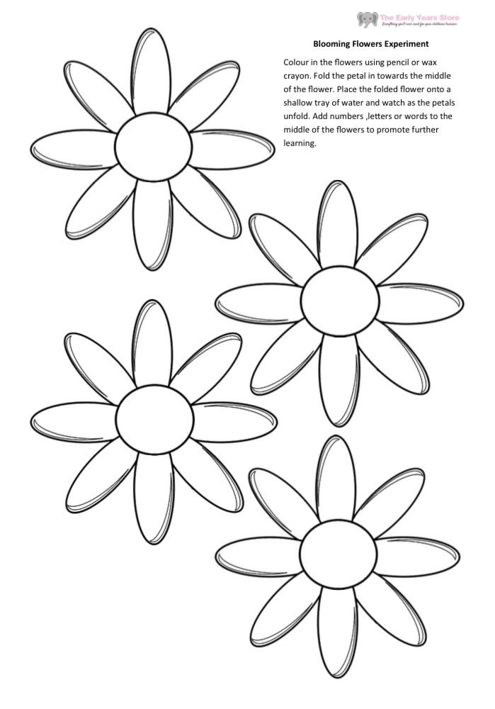 Blooming Flowers Template – The-Early-Years-Store